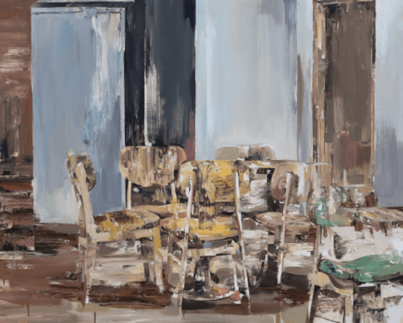 서수인, 사라짐 · Oil on canvas · 162.2 x 130.3cm · 2020  (이미지출처 = 한국소리문화의전당)