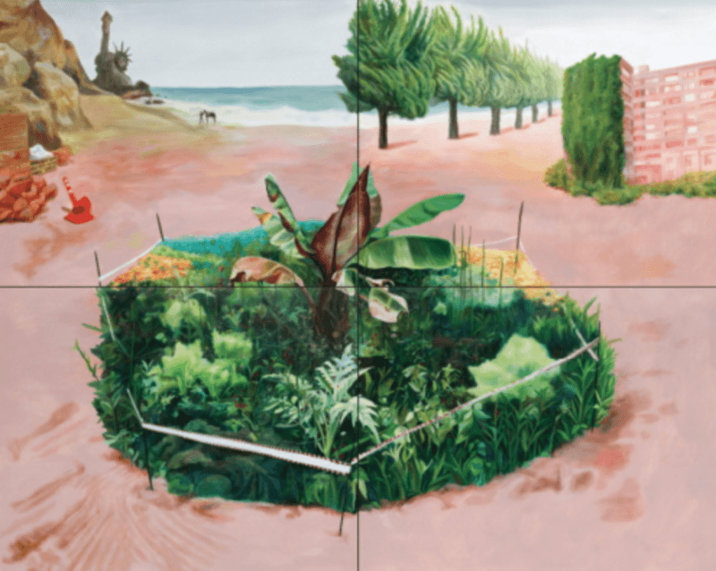 강유진, 저편_통제구역 · Oil on canvas · 324.4 x 260.6cm · 2017  (이미지출처 = 한국소리문화의전당)