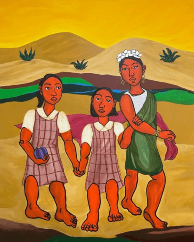 이하진, 하교 · Acrylic on Canvas · 162.2 x 130.3cm · 2021 (이미지출처 = 유나이티드갤러리)