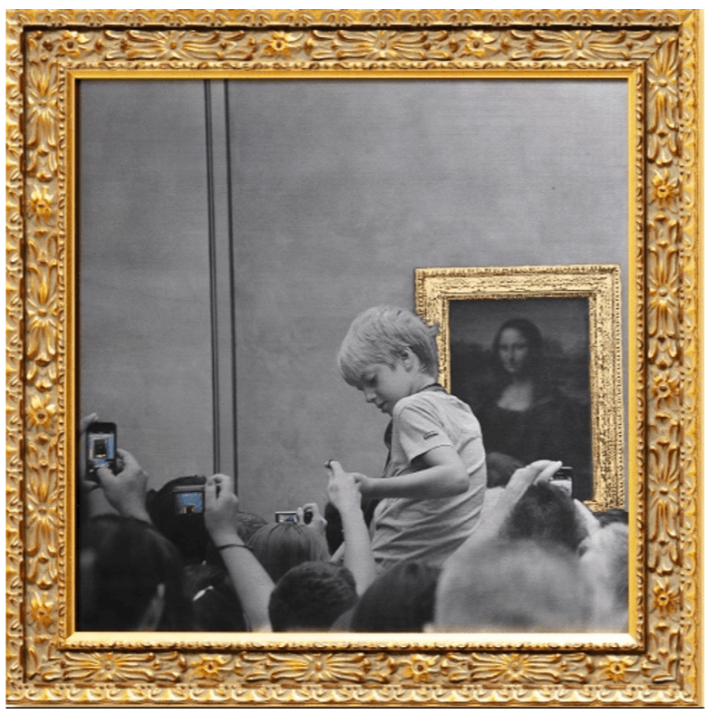 김홍식, Dialogue in Museum · 45x45cm framed · 2020-21 (이미지출처 = 롯데갤러리)