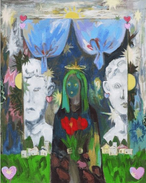 밤이 다 끝났다 · Acrylic on canvas · 31.7×39.5cm · 2021 (이미지출처 = 갤러리도스) · Acrylic on canvas