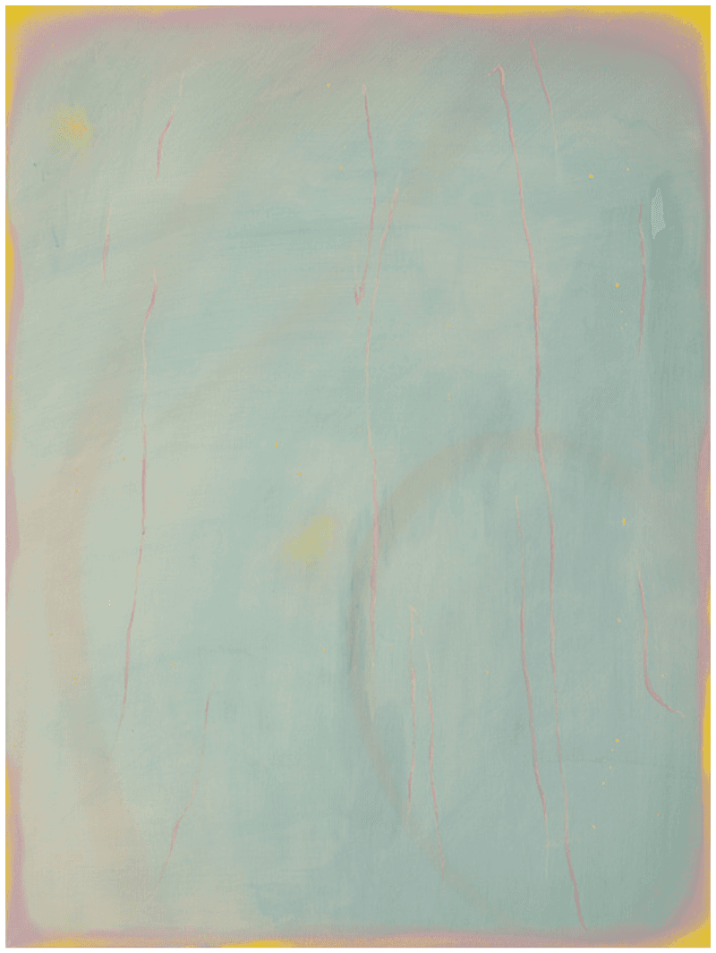 여운 · 캔버스에 아크릴, 스프레이페인트 · 130.3x97cm · 2022 (이미지출처 = 사이아트스페이스)