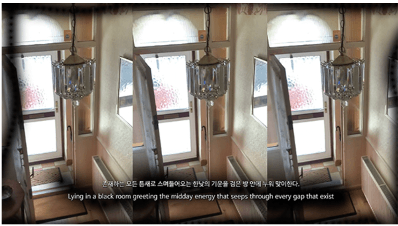예술가의 일상 · 단채널 영상 · 3분 46초 · 2021 (이미지출처 = 화이트블럭) · A daily life of an artist