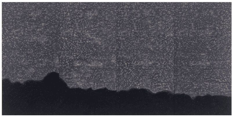 정경화, 별이 빛나는 밤에 II · 136x276 · 2018 (이미지출처 = 전남도립미술관)