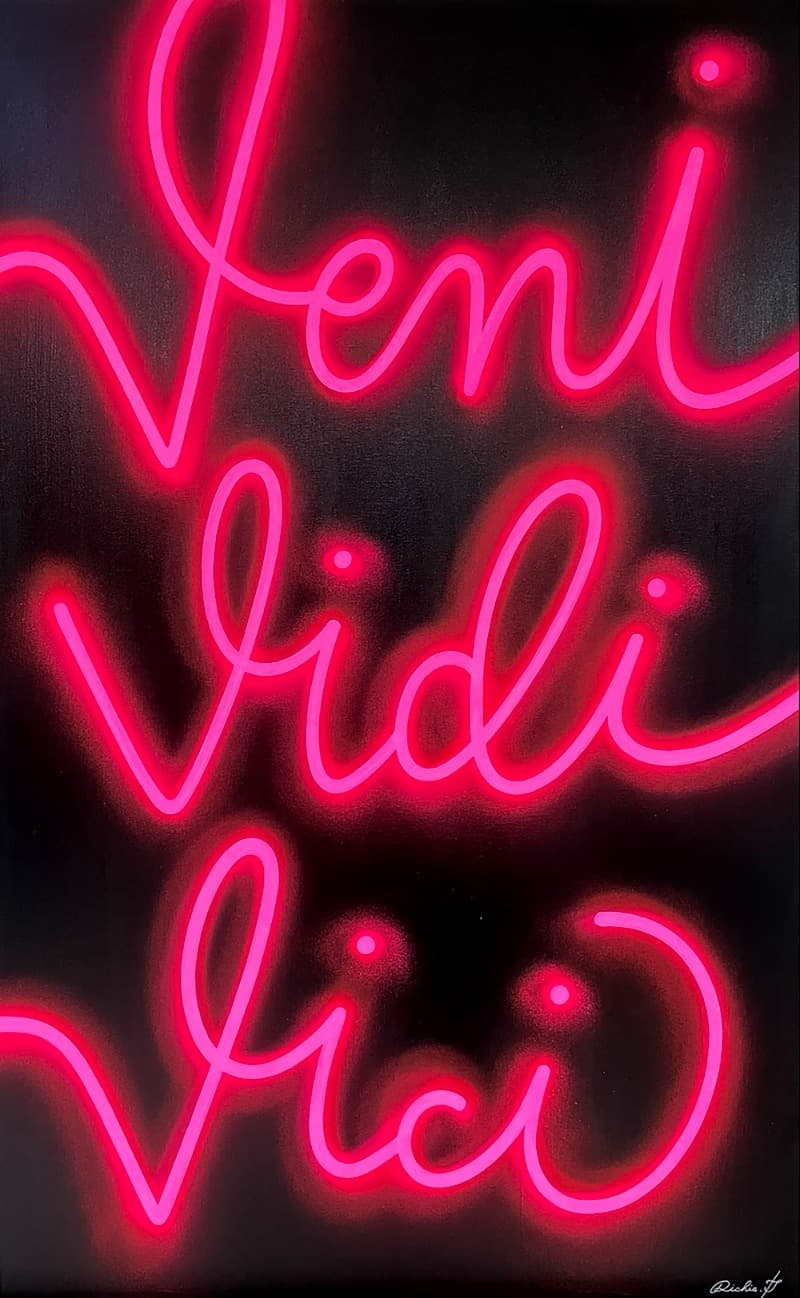 Veni Vidi Vici · Acrylic on canvas · 116.6x72.7cm · 2021 (이미지 출처 = 삼원갤러리) · Veni Vidi Vici · Acrylic on canvas