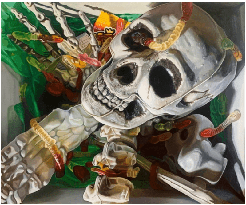 김효진, fake · 캔버스위에 유화 · 72.7cm x 60.6cm · 2020 (이미지출처 = 에코락갤러리) · Hyojin Kim, fake · oil on canvas