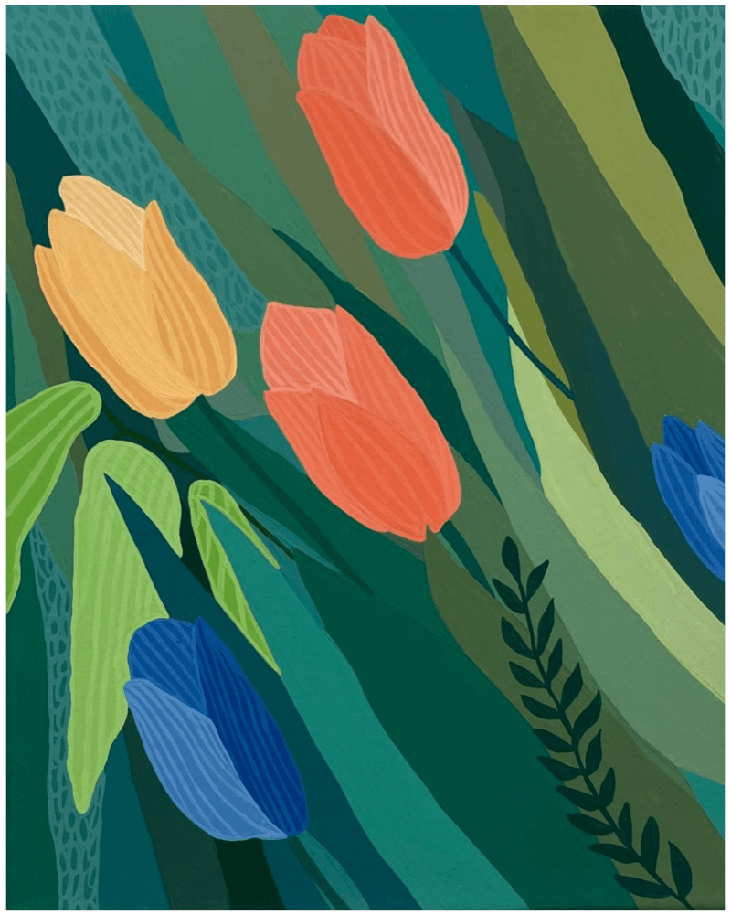 박한별, Tulip · 캔버스에 과슈 · 22.0cm x 27.0cm · 2022 (이미지출처 = 에코락갤러리) · Park Hanbyul, Tulip · gouache on canvas