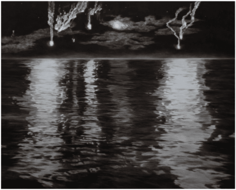 낙하하는 빛 · 캔버스에 유채 · 162x130cm · 2020 (이미지출처 = 성남큐브미술관)