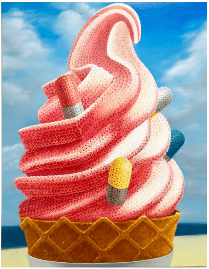 Woolscape -Sweet healing · Oil on canvas · 116.8x91㎝ · 2020 (출처 = 갤러리 베누스) · Woolscape -Sweet healing · Oil on canvas