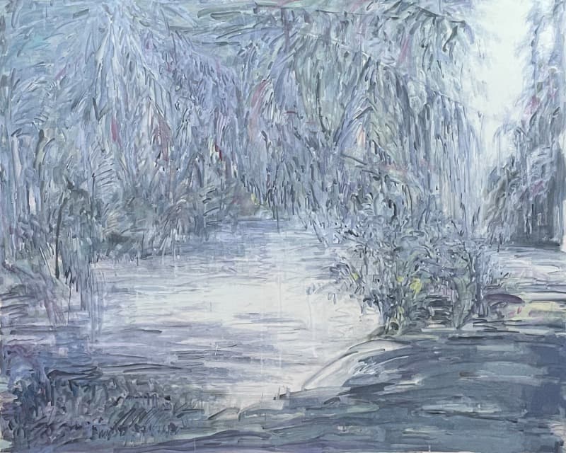 불특정 공간 26 · 장지에 먹, 동양화 물감 · 130x162cm · 2022 (이미지 제공 = 갤러리너트)
