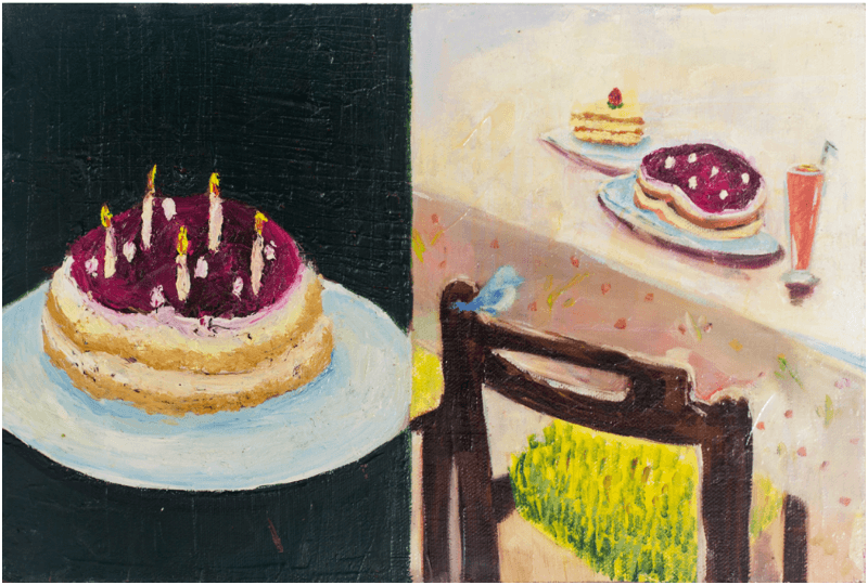 You can’t have a cake and eat it too · oil on canvas · 33.0cm x 20.8cm · 2013 (이미지출처 = 에코락갤러리) · You can’t have a cake and eat it too · oil on canvas