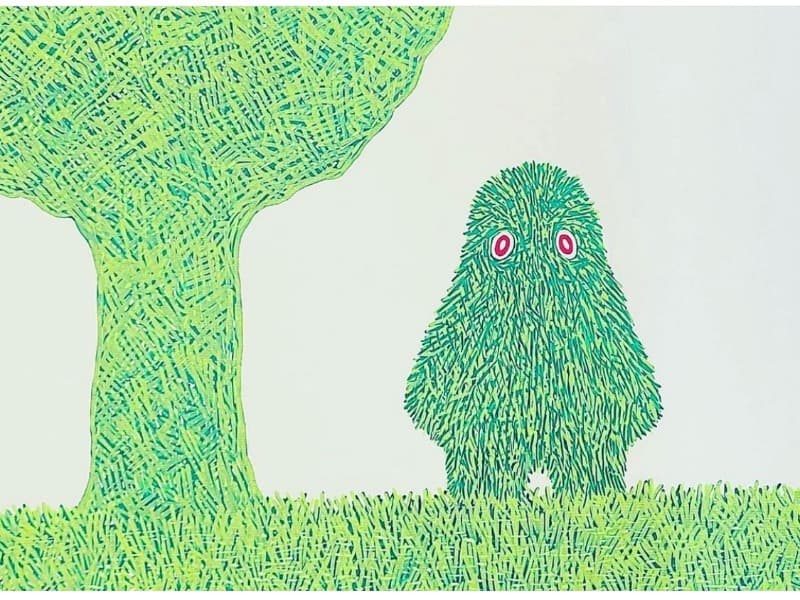 에디강, I will always be there · Acrylic on paper · 35 x 25 cm · 2021 (이미지출처 = 갤러리민트) · Eddie Kang, I will always be there · Acrylic on paper