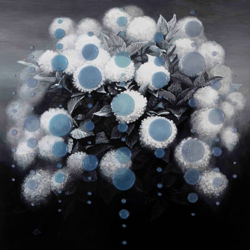 #안개 속 수국(Foggy Hydrangea) · (이미지 제공 = WWWSPACE) · #Foggy Hydrangea