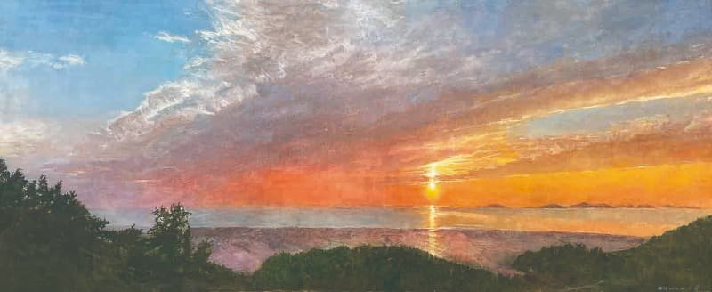 일몰 · oil on canvas · 333x130 cm · 2018 (이미지 제공 = 이상원 미술관) · oil on canvas