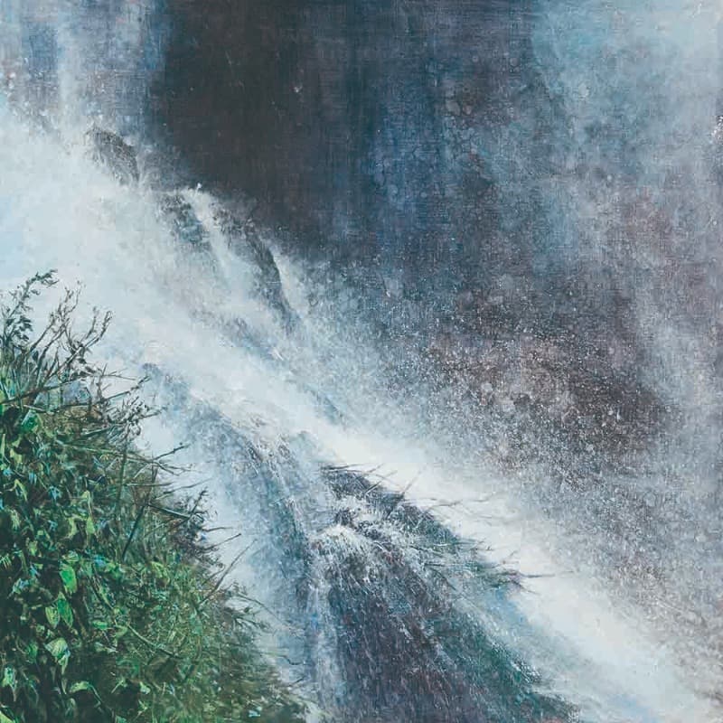 흐름 · oil on canvas · 100x100 cm · 2021 (이미지 제공 = 이상원 미술관) · oil on canvas