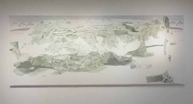 임노식, 가는22 · oil on canvas · 200x500cm · 2021 (이미지 제공 = 아트스페이스영) · oil on canvas