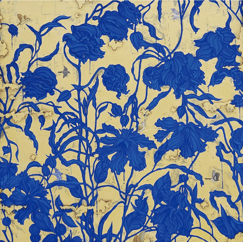 Lost Sky202203 · 비단에 채색 · 69.5 x 69.5 cm · 2022 (아트플레이스 제공) · Lost Sky202203 · color on silk