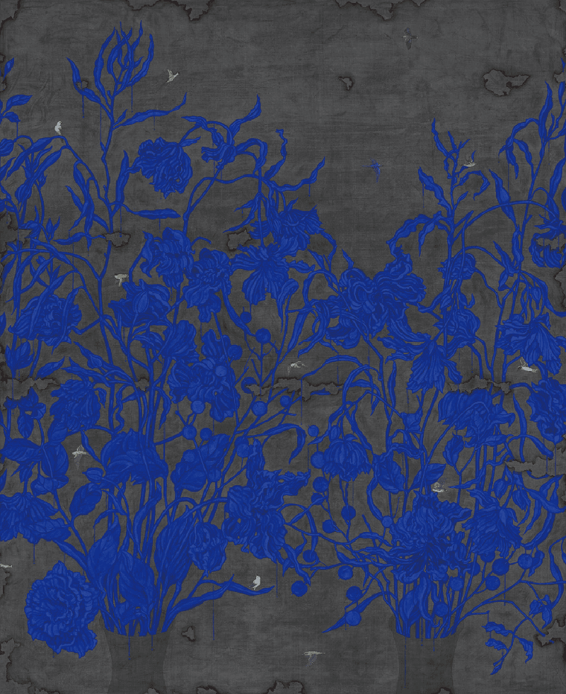 Lost Sky202105 · 비단에 채색 · 159.5 x 129.5 cm · 2021 (아트플레이스 제공) · Lost Sky202105 · color on silk
