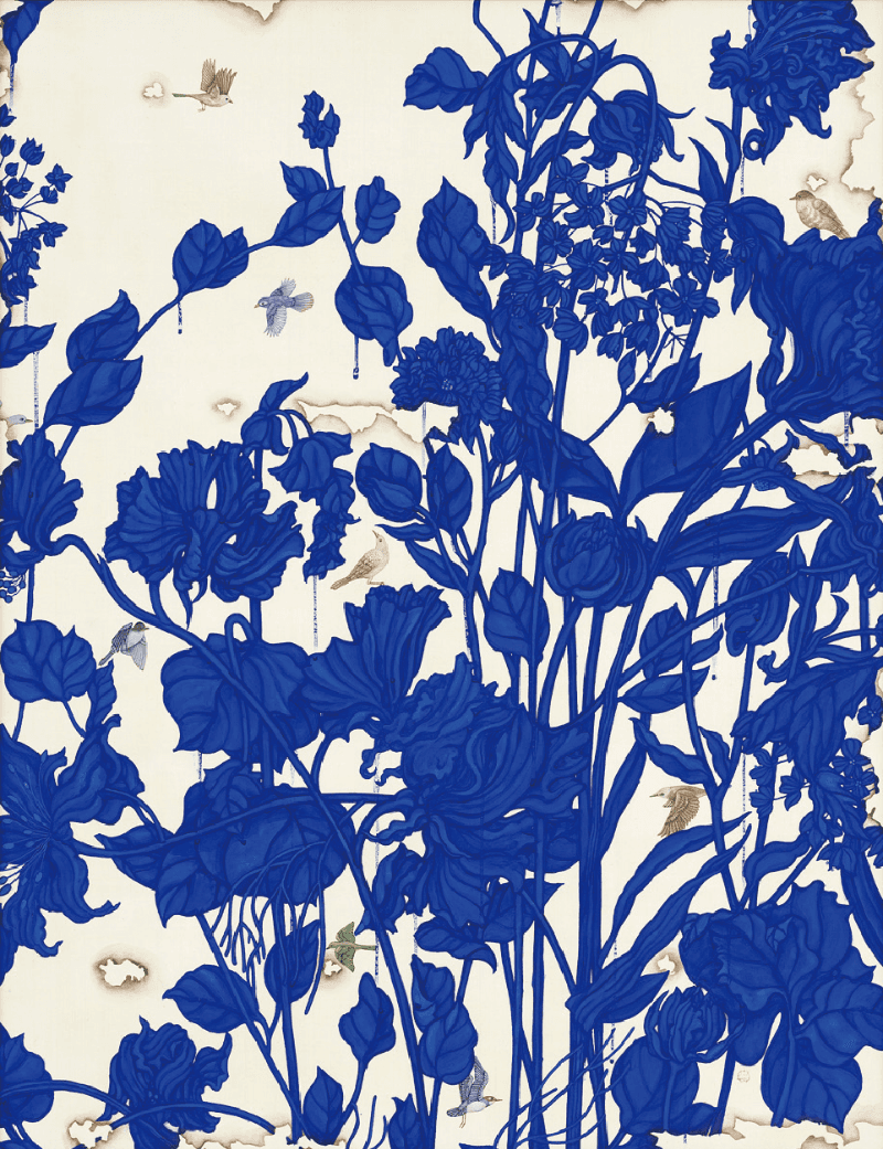Lost Sky202110 · 비단에 채색 · 79.3 x 61 cm · 2021 (아트플레이스 제공) · Lost Sky202110 · color on silk