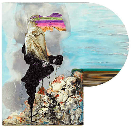 승리의 여신 · 캔버스, 알루미늄 패널 위 유채, 래커 · 145 x 145 cm · 2022 (이미지출처 = 두남재아트센터) · Victory of Samothrace · oil, autolack on canvas, aluminum panel.