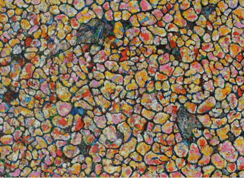 김순선, Lichen Variation Grand Canyon · Acrylic and Sand on Canvas · 65 x 91cm · 2022 (이미지출처 = 모리스갤러리)