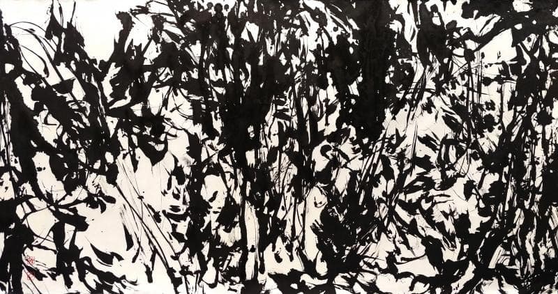 상운 象運 · 한지에 수묵 · 76X144cm · 2021 (이미지출처 = 겸재정선미술관)