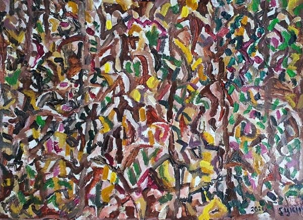 가을풍경 · Mixed Media · 54.5x39.4cm · 2021 (이미지출처 = 부산프랑스문화원)