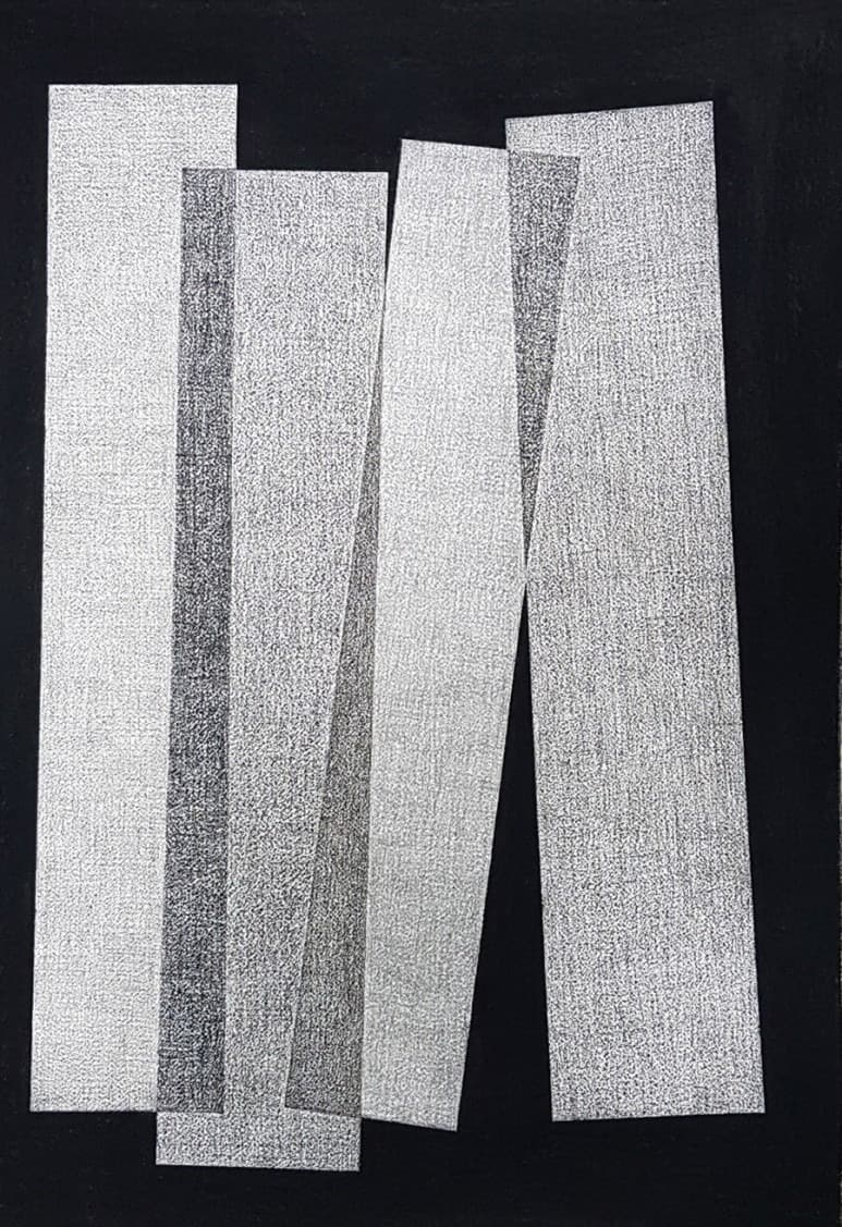 유혜경, 부재 · 종이에 콘테 · 56X76cm · 2022 (이미지출처 = 갤러리일호)