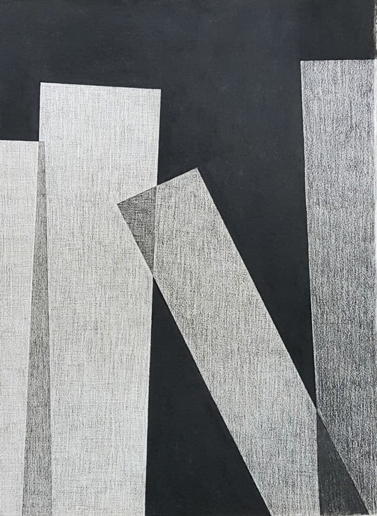 유혜경, 부재 · 종이에 콘테 · 56X76cm · 2022 (이미지출처 = 갤러리일호)
