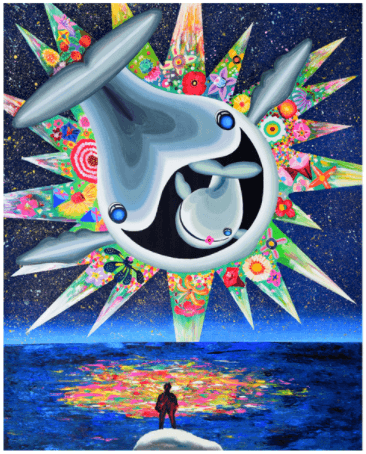 불꽃놀이 · 캔버스에 유채 · 90.9x72.7cm · 2022 (이미지출처 = 장은선갤러리)