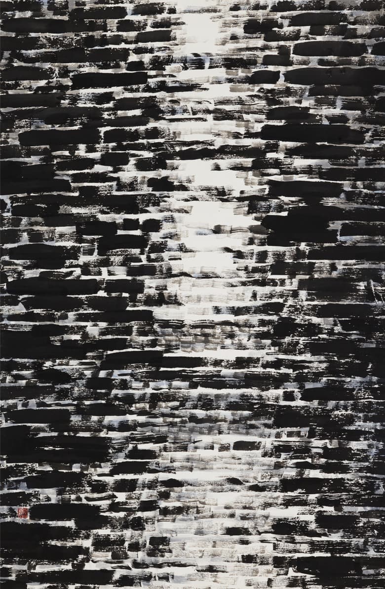 wave · 한지에수묵담채 · 64x95cm · 2022 (이미지출처 = 햇빛담요재단)
