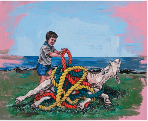 Ropes · Acrylic on canvas · 65.1x53cm · 2017 (이미지출처 = 갤러리도스) · Ropes · Acrylic on canvas
