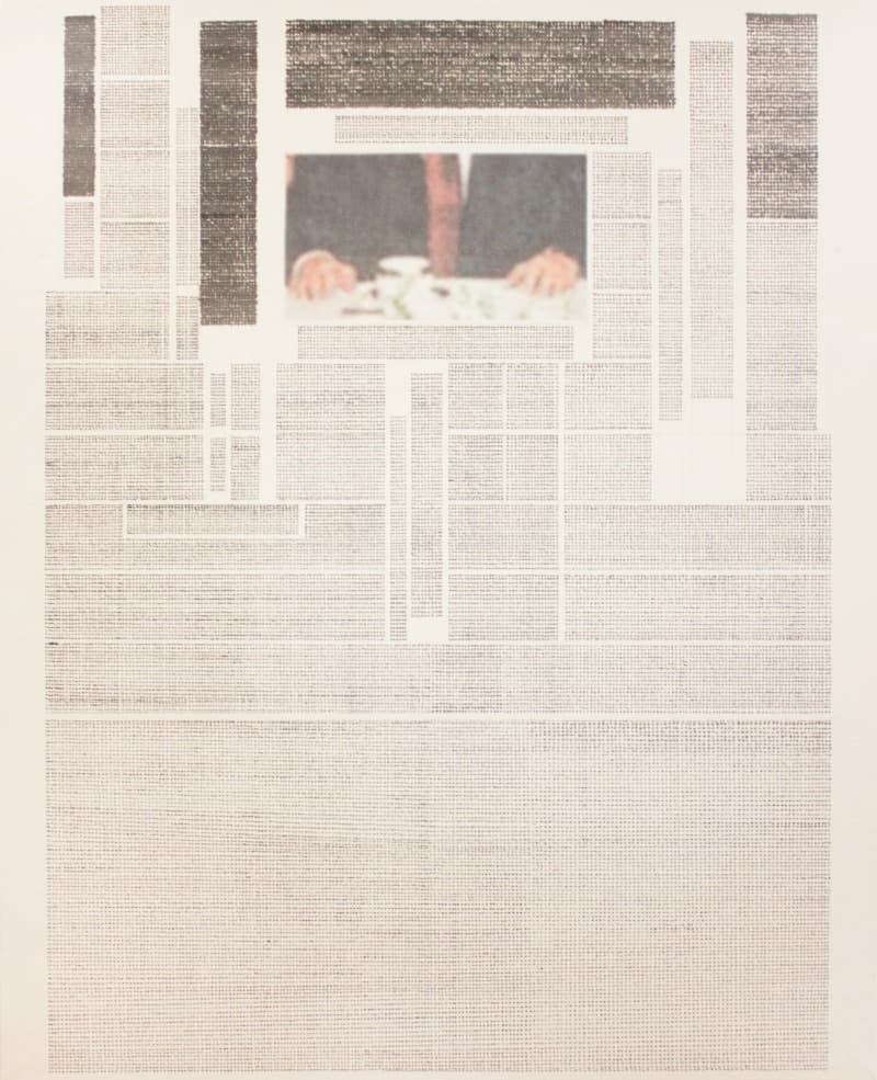 1997년 11월 22일 (IMF 구제금융 공식요청) · 한지에 먹, 디지털 프린트 · 162.3cm x 130cm · (이미지출처 = 서울갤러리)