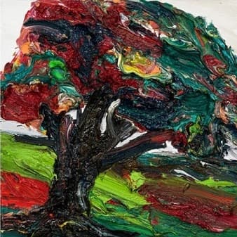 Harry Meyer, 사과나무 · oil on canvas · 40x40 cm · 2007 (이미지출처 = art sapce j)