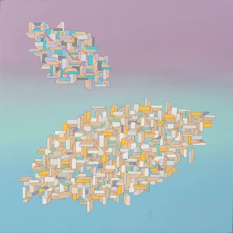 Supposition · 판넬에 아크릴 · 97x97cm · 2022 (이미지출처 = 스페이스엄)