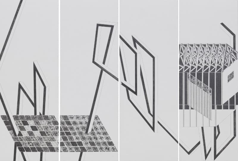 김혜숙, NO ADDRESS 3 · 장지에 펜슬, 먹 · 110.5x160cm · 2017 (이미지출처 = 갤러리밈 )