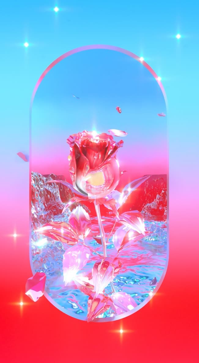 Dancing Rose · video 3D animation · stillcut 1080x1920px · 2021