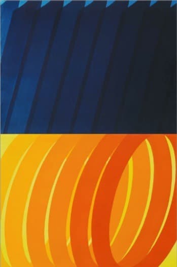 Sky and Earth-black and yellow-0and1 · acrylic on canvas · 27.3x81.8cm · 2022 (이미지출처 = 갤러리 이마주)