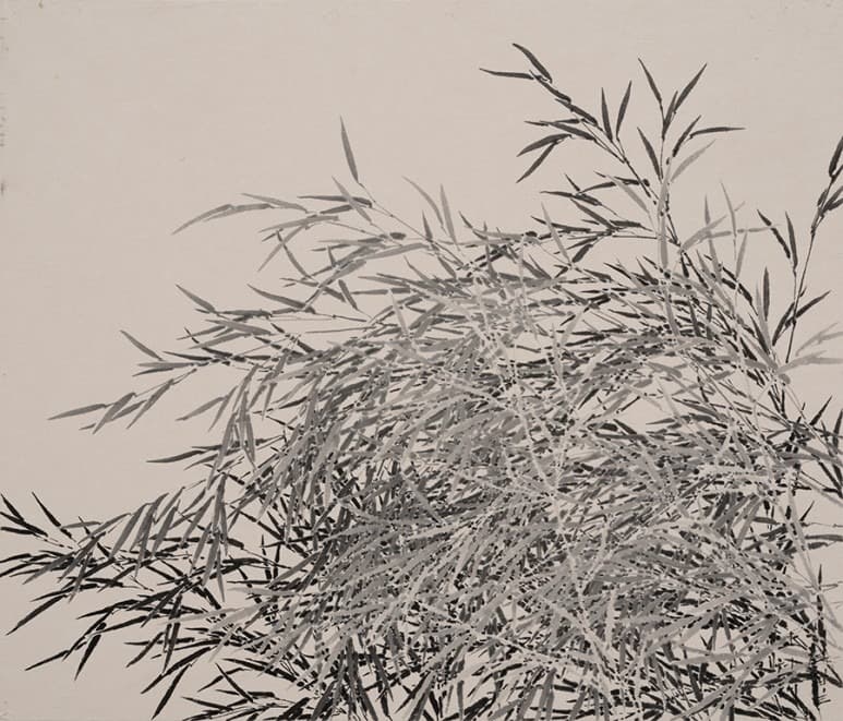 명륜동대나무50 · 한지에 먹 · 60.7cmx70cm · 2021 (이미지출처 = 갤러리일호)