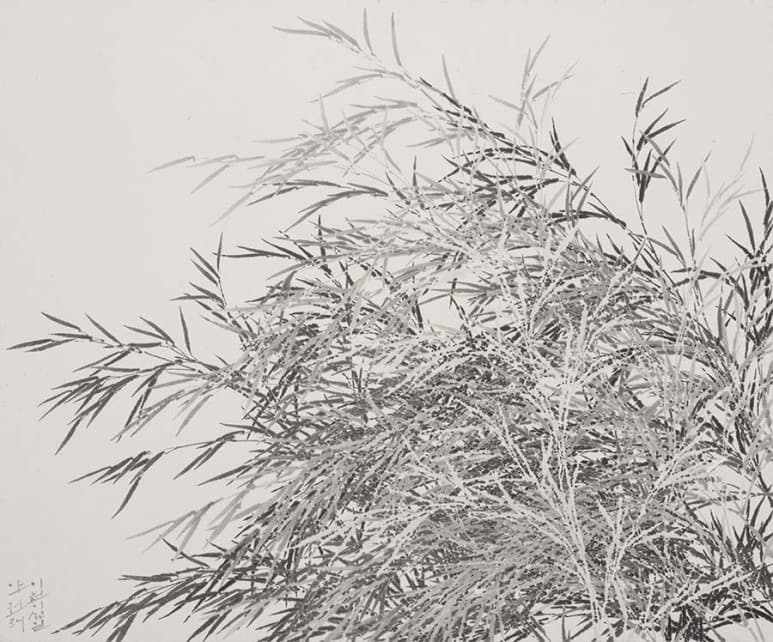 명륜동대나무53 · 한지에 먹 · 60.7cmx70cm · 2021 (이미지출처 = 갤러리일호)