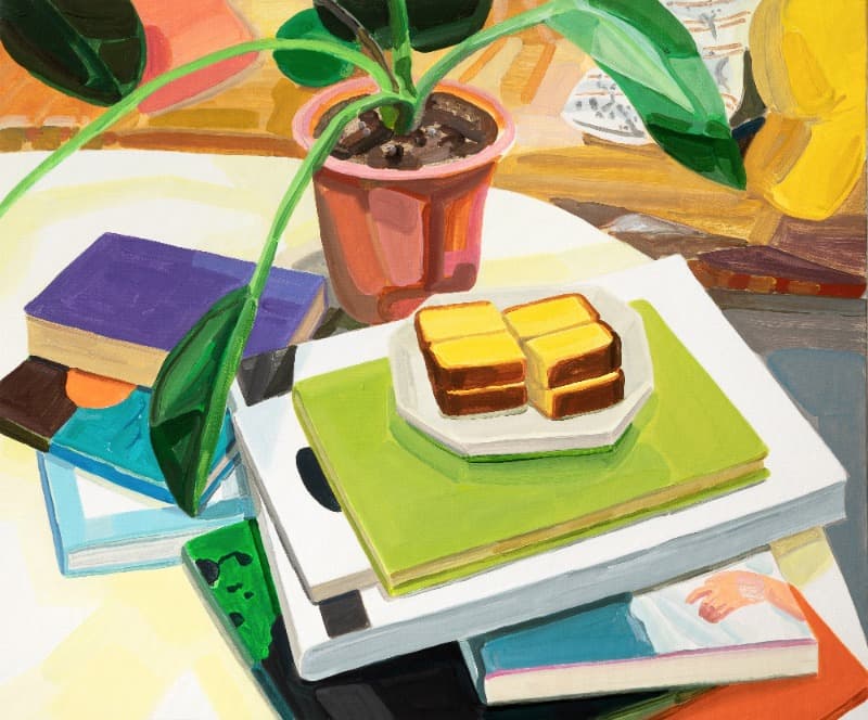 노석미, Books and Feed 03 · acrylic on canvas · 60.6x72.7cm, · 2020 (이미지제공 = 에브리데이몬데이) · Noh Seokmee, Books and Feed 03