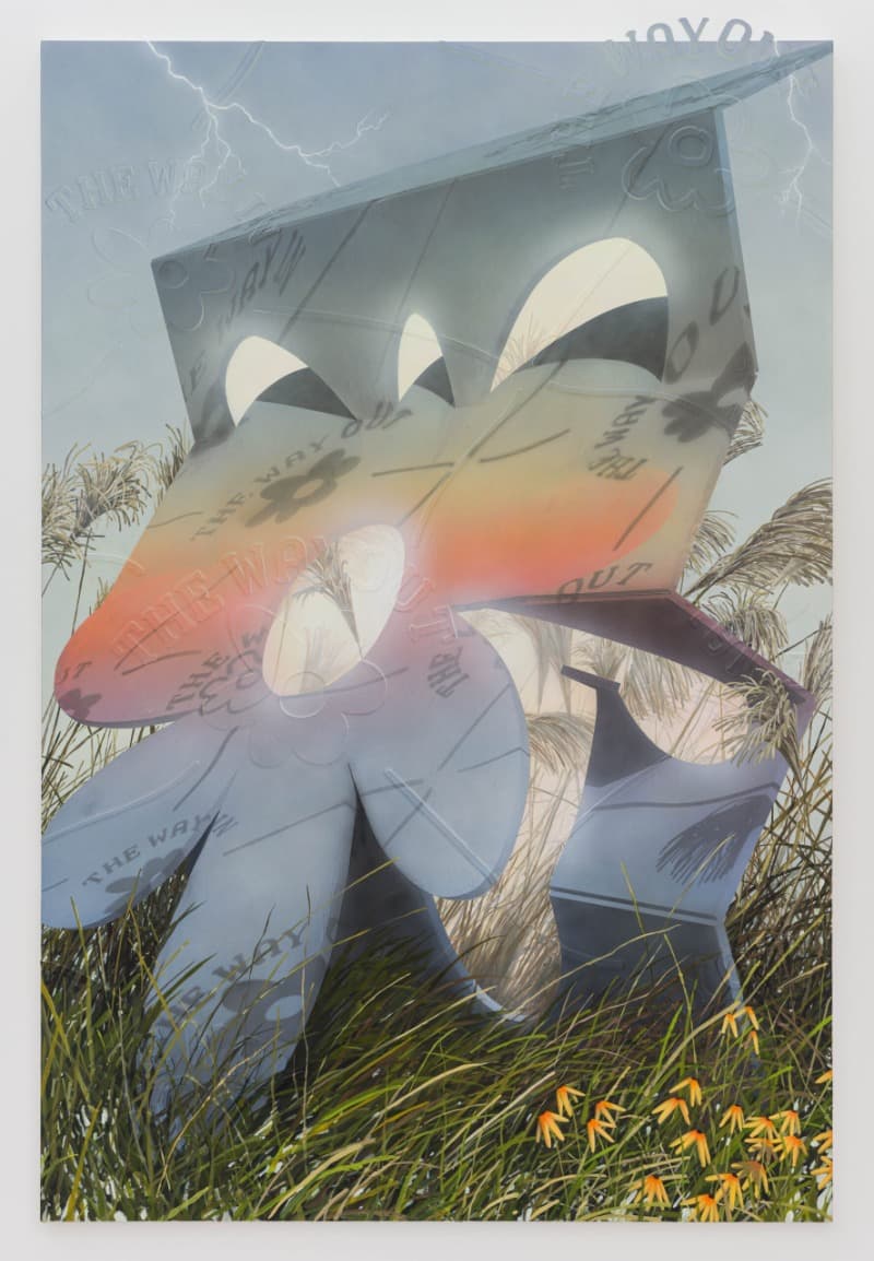 조효리, The Way · acrylic, oil, color pencil, paper on canvas · 198.8 x 130.3 cm · 2022 (이미지출처 = 디스위켄드룸) · Hyori Cho, The Way · acrylic, oil, color pencil, paper on canvas