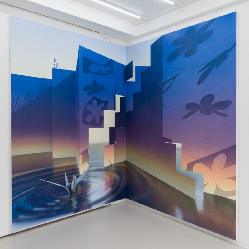 조효리, 서곡 · acrylic, paper on canvas · 225 x 162 cm (each) · 2022 (이미지출처 = 디스위켄드룸) · Hyori Cho, Overture · acrylic, paper on canvas