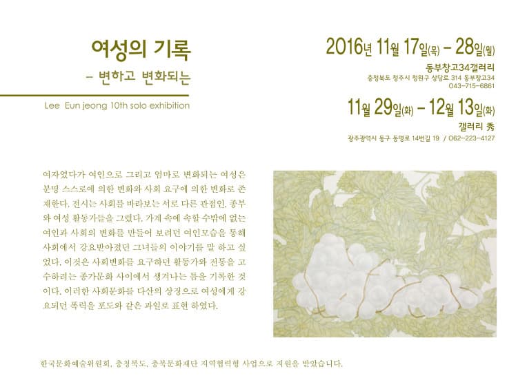 이은정/여성의 기록-변하고 변화되는  