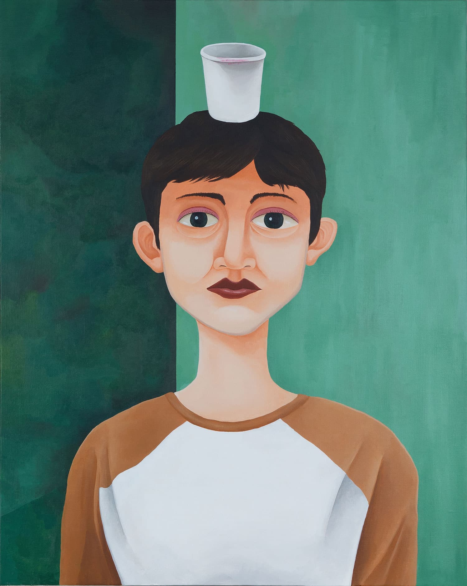 보라색 화장 · 캔버스에 아크릴 · 90.9 x 72.7 cm · 2019년