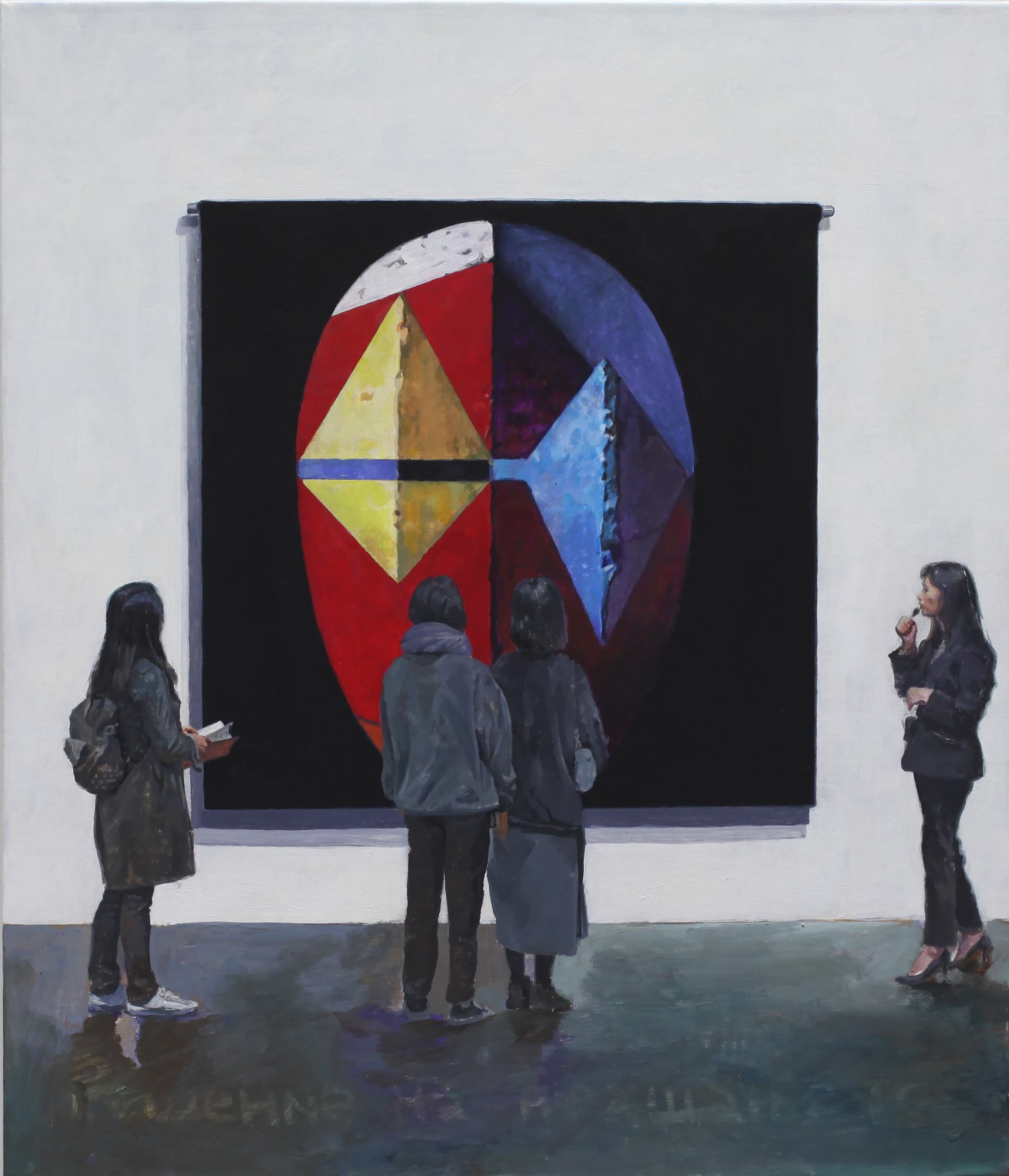 설명을 듣다 · acrylic on canvas · 53.0x45.0 · 2019