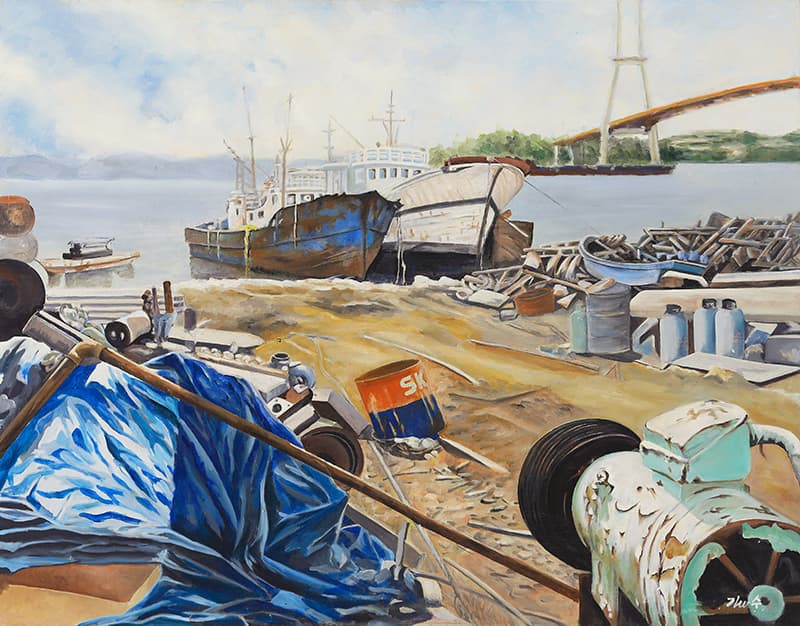 작업선 · oil on canvas · 116.8 x 91.0 cm · 2003 (출처= 갤러리거제)