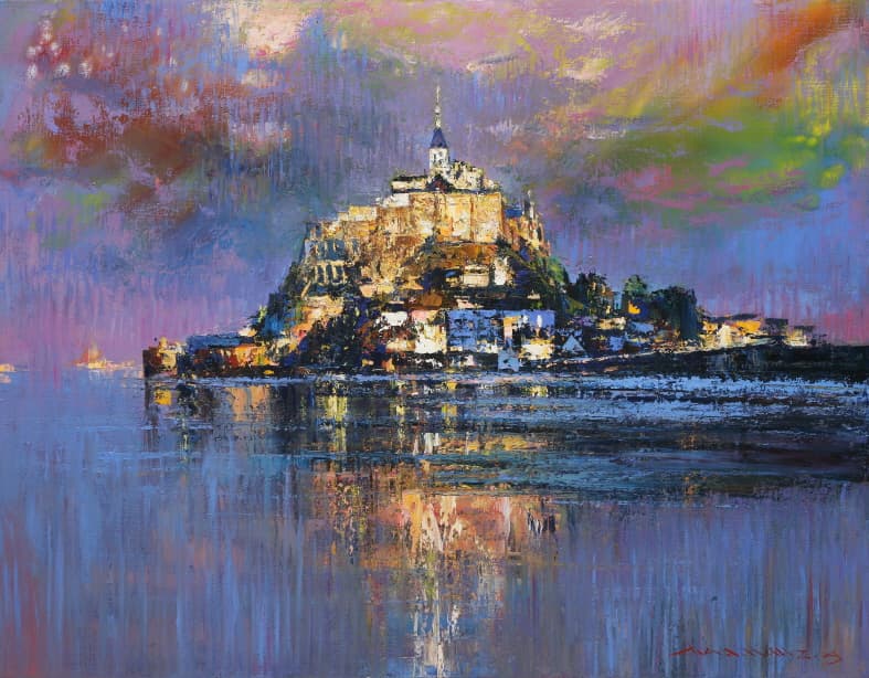 희망의 빛-몽생미셀 · 캔버스에 유채 · 91*116cm · 2009 (출처= 안양문화예술재단)