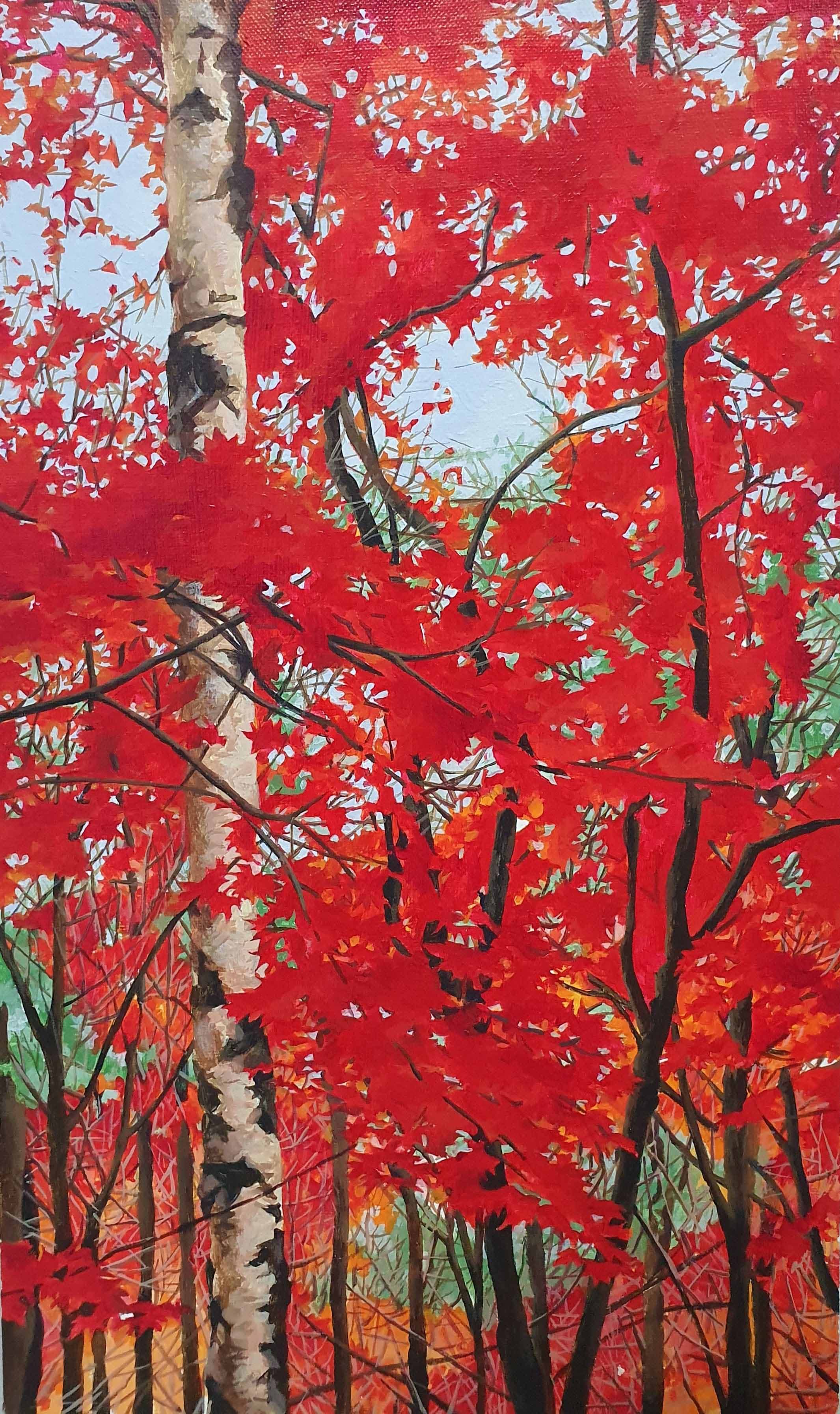 단풍 · Acrylic on canvas · 27.3X45.5 · 2021 (이미지제공= 서북갤러리)