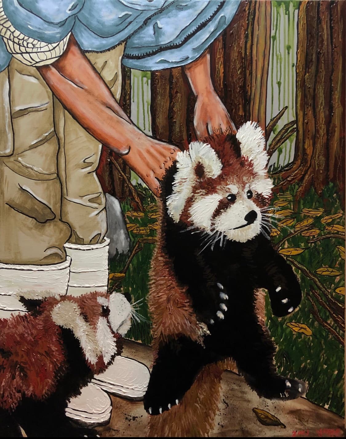 말리지마 · Mixed media on canvas · 90.9 x 72.7 cm · 2021